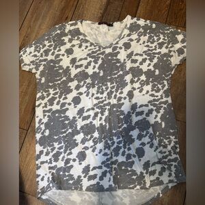 Crazy Train Cow Print  T Shirt Size medium